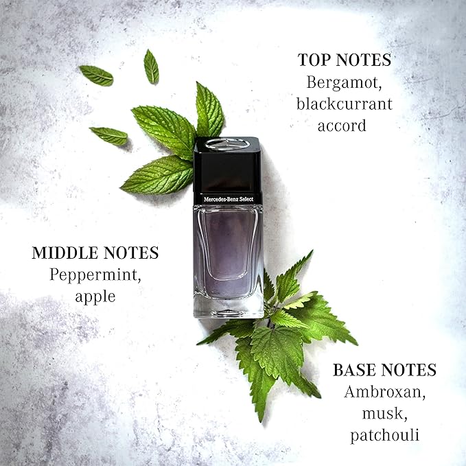 Mercedes-Benz Select - Eau de Toilette for Men - Long Lasting Mens Fragrance with Bergamot, Mint, Musk Notes - Fruity Woody Cologne for Men - 3.4 oz