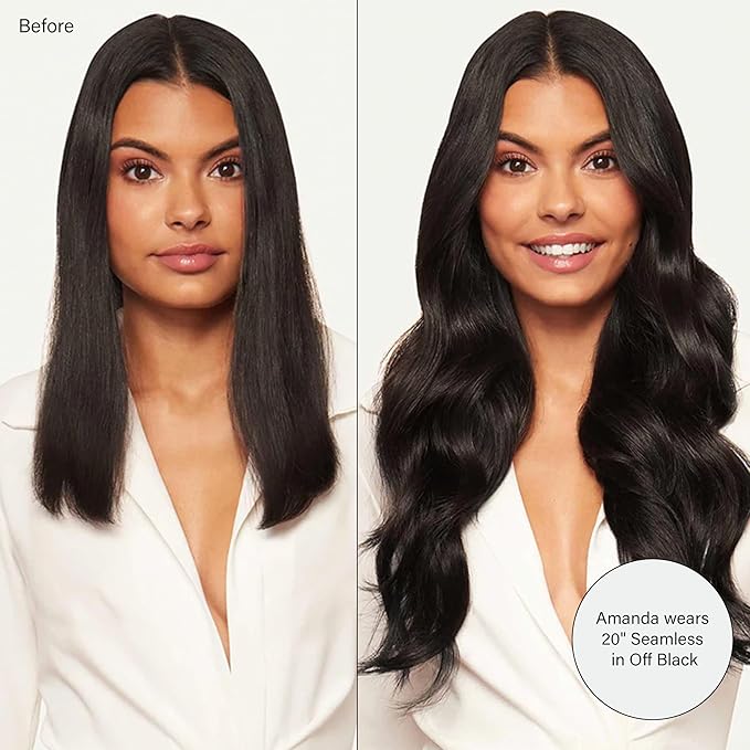 Luxy 100% Remy Human Hair - Seamless Clip-In Hair Extensions - Multi-Dimensional Color for Natural Blending, Adds Volume & Length 240 grams 24" Neutral Brown Seamless