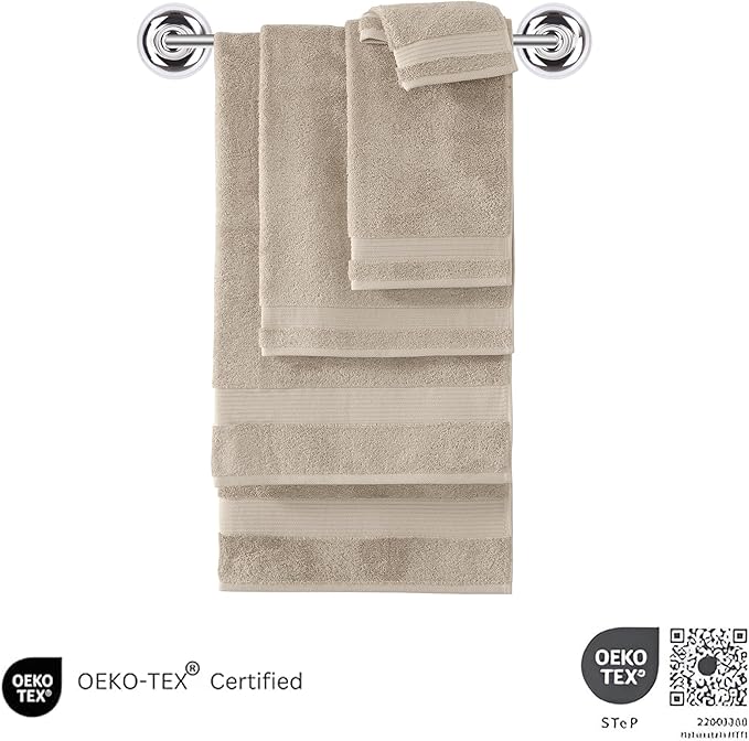 Classic Turkish Towels CTT - Premium 4 Piece Bath Towel Set, Made with 100% Turkish Cotton, Quick Drying, Highly Absorbent & Comfy Towels for Spa & Hotel | 30"x54" (Beige)