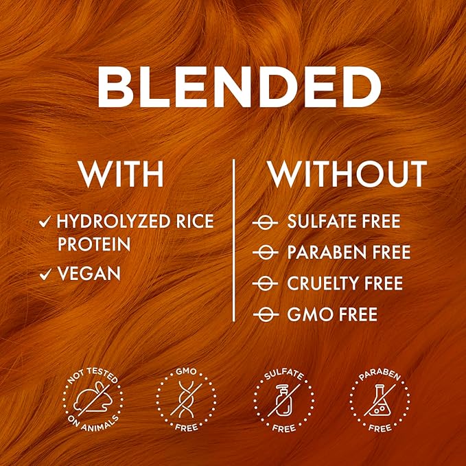 MOEHAIR Semi-Permanent Hair Color | Dark Blue Hair Dye 8 Oz | No Ammonia, Sulfate or Paraben | Vegan & Cruelty-Free | Voodoo Serenity Blue Hair Color (Copper)