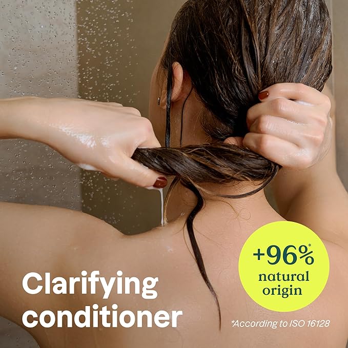 ATTITUDE Clarifying Hair Conditioner, Restores Shine, Naturally Derived Ingredients, Vegan Detangler, Dermatologically Tested, Lemon Leaves and White Tea, 8 Fl Oz (Pack of 6)