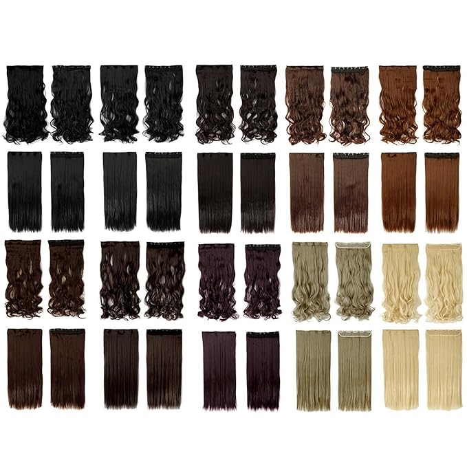 S-noilite Elegant 30"(76cm) Longest Straight Bleach Blonde 3/4 Full Head One Piece 5 Clips Clip in Hair Extensions