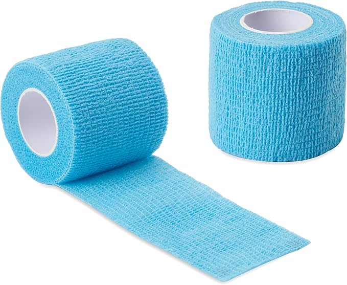 Sensi Wrap Grip Cover Sports Self Bandage Rolls 2-inch x 5-Yards 24pcs (Baby Blue)