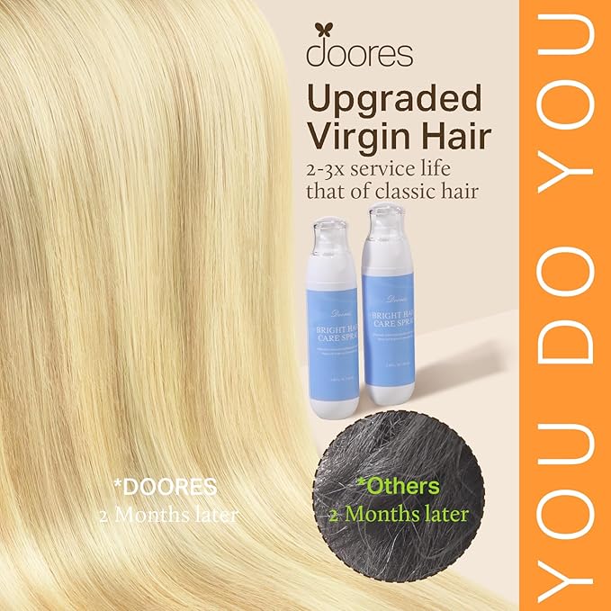 Doores Keratin Tip Hair Extensions, Drity Blonde Highlight Golden Blonde 14 Inch 50g/50s, Keratin Tip Remy Hair Extensions