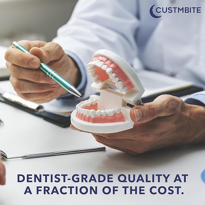 CustMbite Nightguard for Teeth Grinding, Clear (2 Pack) Made in USA