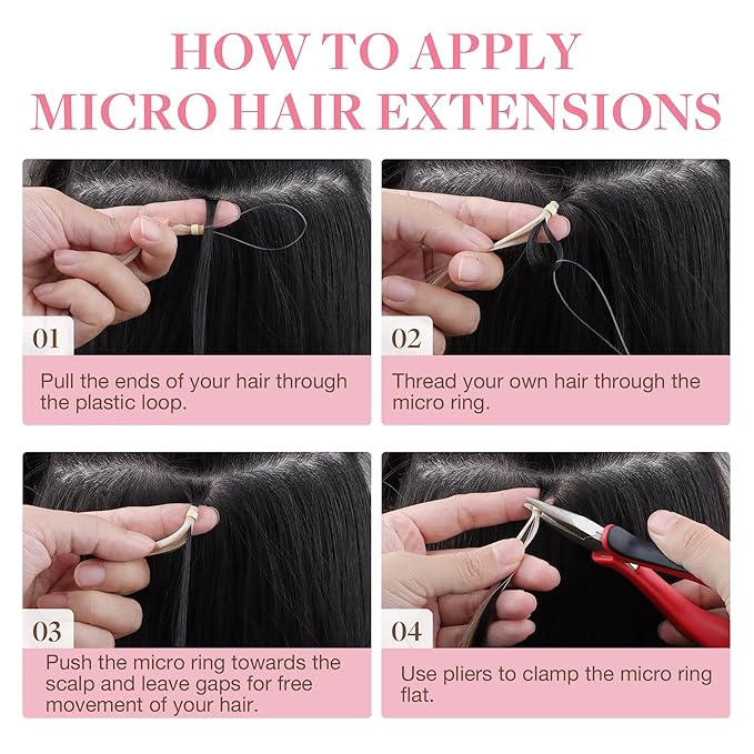 GOO GOO Micro Link Tip Hair Extensions, Real Human Hair, 22inch 50g 50S, Cold Fusion, Invisible Remy, 18A/613A Dark Blonde Highlighted Bleach Blonde