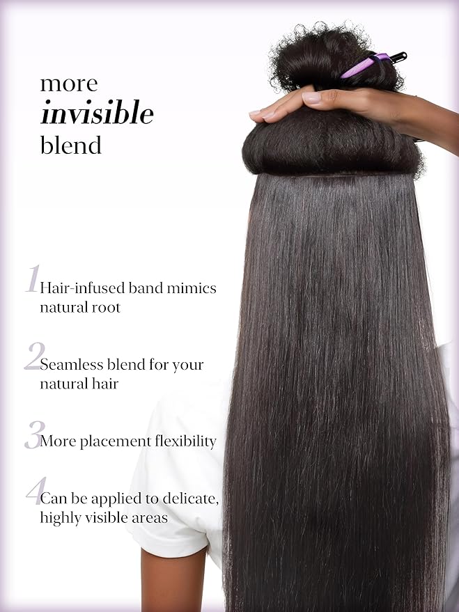 LUVME 0.59mm Zero Trace Invisible Clip in Hair Extensions, Silky Straight 2 Pack 6 Pcs 100g 24 Inch, 100% Real Human Hair Clip Ins, Sleek Silky Finish with Seamless Invisible Weft for Daily Wear
