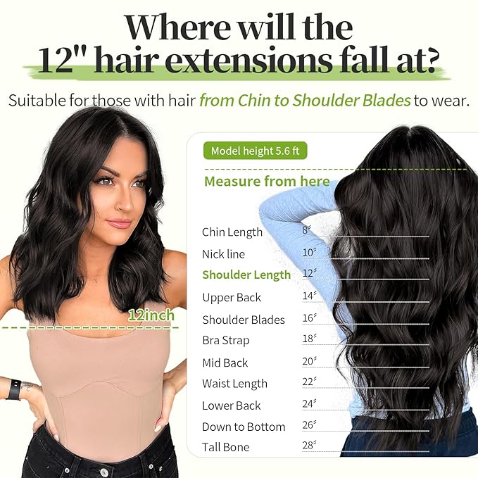 KooKaStyle Invisible Wire Hair Extensions with Transparent Headband Adjustable Size 4 Secure Clips Long Wavy Synthetic Hairpiece Rich Dark Brown with Warm Tones/6# for Women(12 Inch)