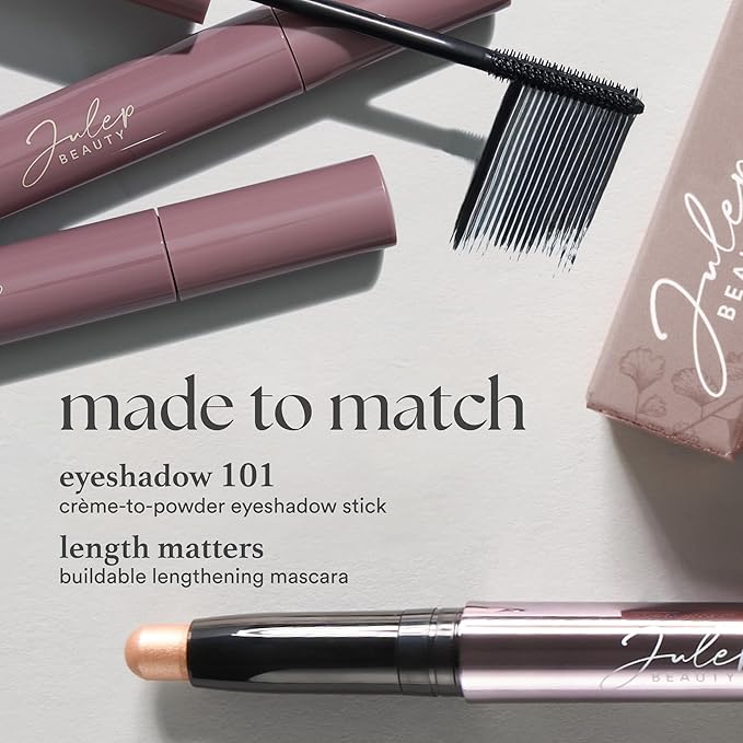 Julep Eyeshadow 101 Cream-to-Powder Waterproof Shadow Stick – Smoky Tawny Matte – Long-Lasting, Crease-Proof, Muted Brown Matte Eyeshadow with Built-in Smudger