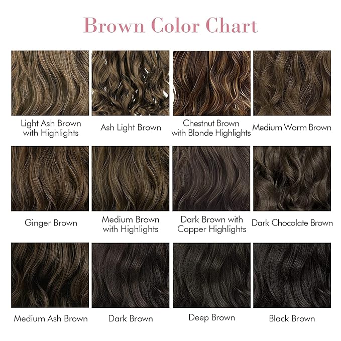 REECHO 20" 1-pack 3/4 Full Head Curly Wave Clips in on Synthetic Hair Extensions HE008 Hair pieces for Women 5 Clips 4.5 Oz Per Piece - Ginger Brown