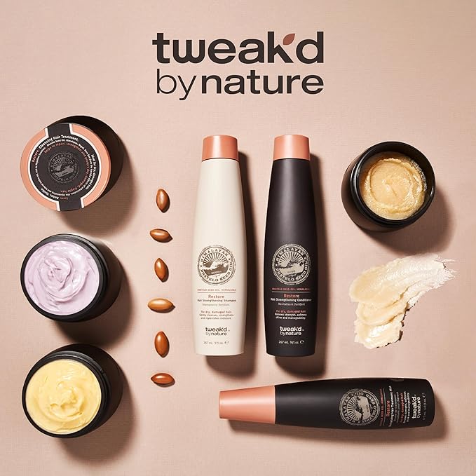 Tweak’d by Nature - Restore Hair Strengthening Conditioner, Sulfate Free Deep Conditioner for Dry, Damaged Hair, Hydrating Hair Care for Instant Shine and Softness (9oz)
