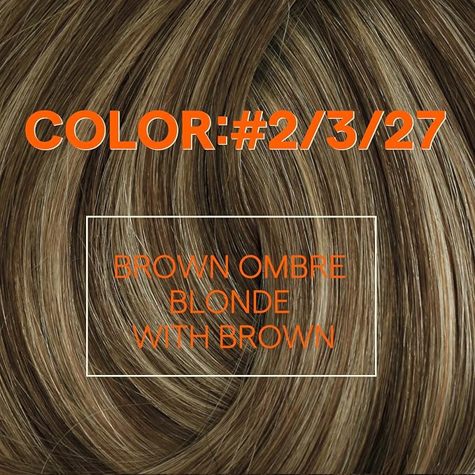 Full Shine Weft Hair Extesions Remy Straight Human Hair Bundles Sew In Extensions Remy Straight Hair Weft For Women Color Dark Brown To Honey Blonde Mix Brown Hair Weft 80G 12 Inch