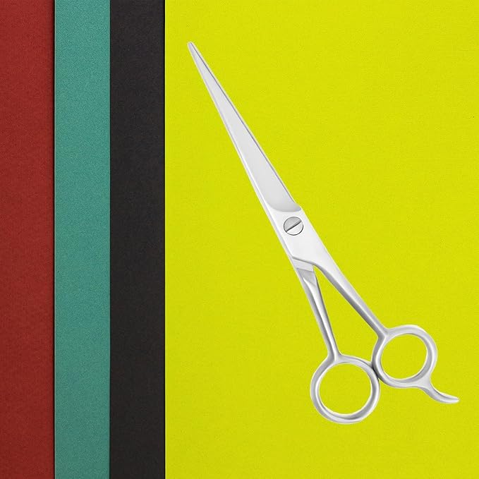 Professional Hair Cutting Scissors Sharp Blades Hair Shears/Barber Scissors/Mustache Scissors Stainless Steel Hair Scissors 7" 6.5" 6" Haircut/Hairdresser For Kids, Men and Women (7 Inch)