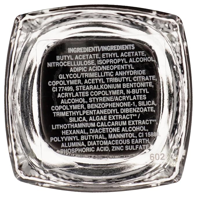 EVAGARDEN Sea Water Resistant Nail Polish - Saturated Color with Thin Film Coating - Attractive, Durable and Smooth Coverage - Clean Formula, No Harsh Substances - 602 Black - 0.34 oz