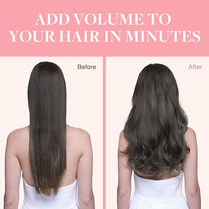 GOO GOO Clip in Hair Extensions Real Human Hair, Remy Human Hair Extensions Clip ins for Women, Natural Human Hair, 16inch 120g 7Pcs, 1C Mocha Brown