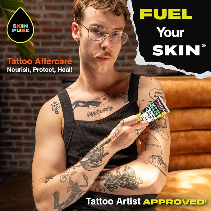 Tattoo Aftercare Cream – After Care Tattoo Ointment with Shea Butter, St. John's Wort & Lavender – Multipurpose Healing Ointment to Brighten Up & Hydrate New & Old Ink (2-Pack of 3.3oz Each)