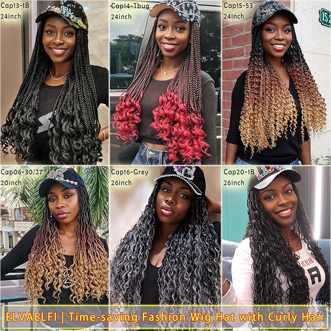 26" Boho Goddess River Locs Crochet Hair Extensions Gradient Grey, Shine Heart Baseball Cap Wigs for Women
