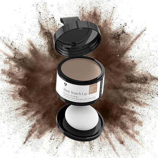 Hairline Powder 24H Stain-Proof, Root Touch Up Hair Color for Gray Coverage,Bald Spot Concealing Hair Shadow Powder for Women & Men,Natural-Looking (Light Brown)