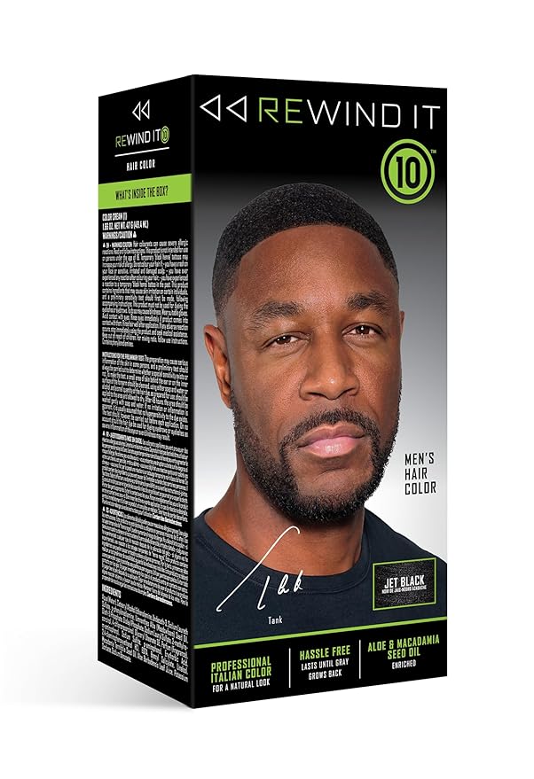 Jet Black Men's Hair Color