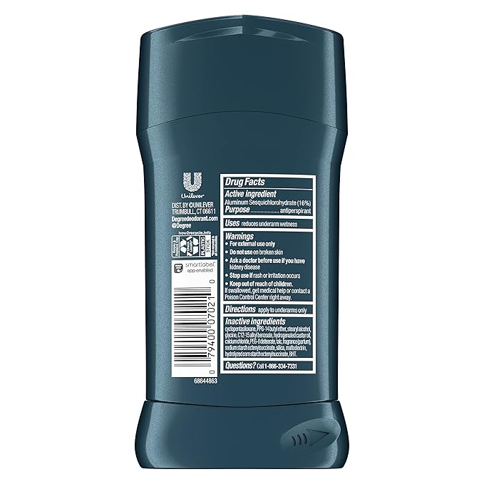 Degree Advanced Protection Antiperspirant Deodorant Sport Defense 4 count 72-Hour Sweat and Odor Protection Antiperspirant For Men With MotionSense Technology 2.7 oz