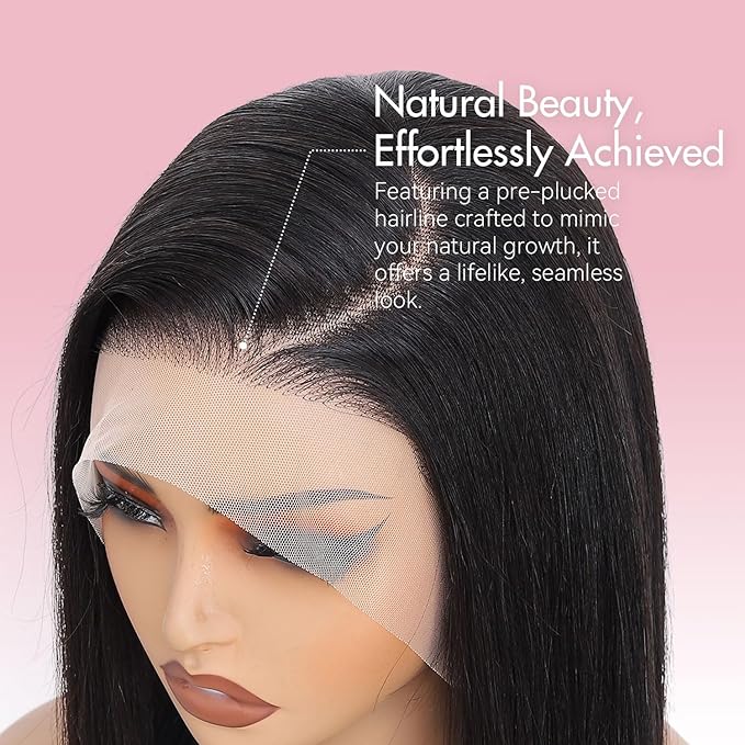 30 Inch Lace Front Wig Human Hair 13x4 HD Lace Front Wigs for Black Women - 220% Density, Pre-Plucked Natural Hairline & Glueless Design for Effortless Style