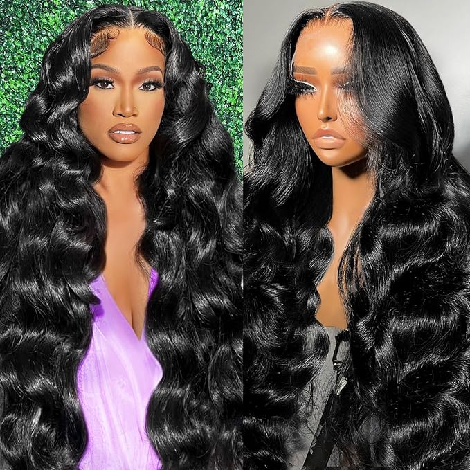 26Inch 13X6 Body Wave Lace Front Wigs Human Hair Pre Plucked 220% Density HD Lace Frontal Wigs Human Hair Wigs for Women