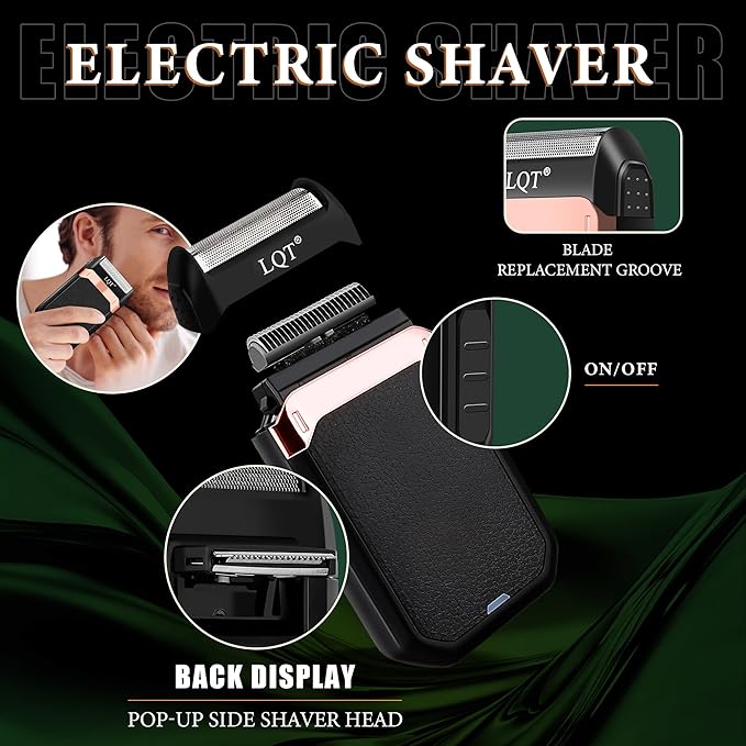 Hair Clippers Set for Men, Hair Clipper Trimmer with LED Display, Professional Cordless Hair Clipper Shaver Beard Trimmer, Hair Cutting Machine for Men, Holiday Gift for Him Father's Day Gift
