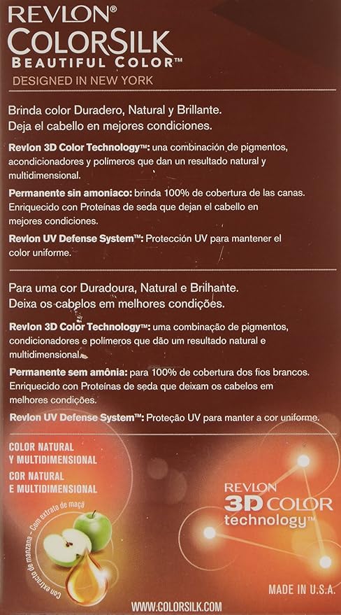 Revlon ColorSilk Permanent Color, Dark Brown 30, 2 pack