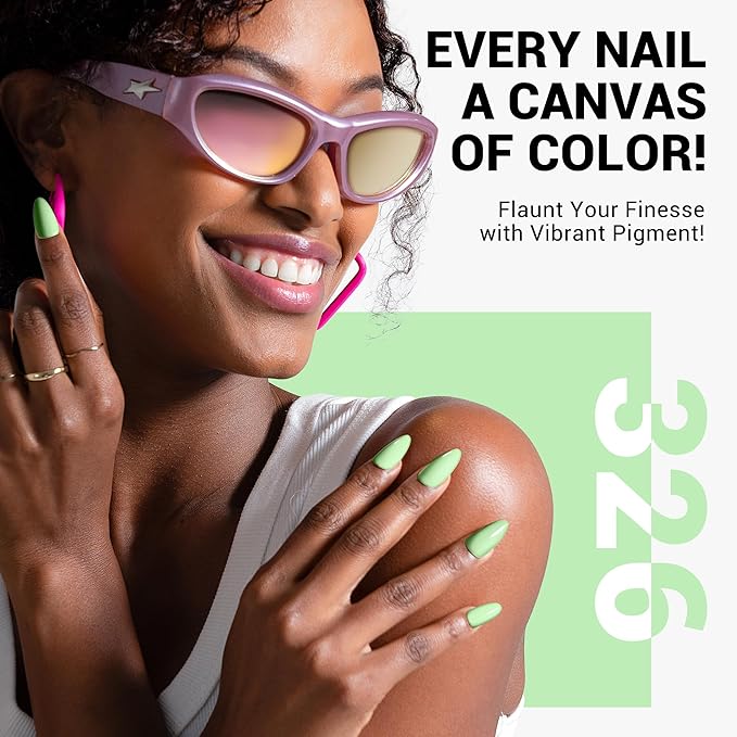 MelodySusie Thick Light Green Gel Nail Polish,0.5 Fl Oz Pastel Soak Off UV LED Funny Bunny Green Gel Polish Gift for Women Nail Art Manicure Salon DIY Nail Design Decoration at Home-326