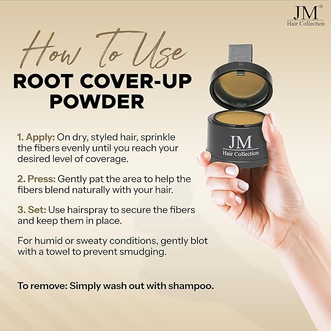 Root Cover Up – Blonde Temporary Hair Color Powder for Gray Root Concealing & Touch-Up – Water-Resistant, Easy-Blend Compact for All Hair Types