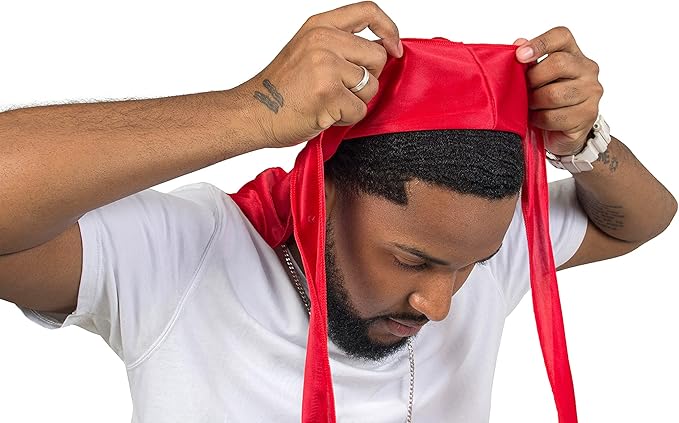 ForceWave Silky Durag for Men Wave Cap Satin Dorag for Men Women 360 Wave