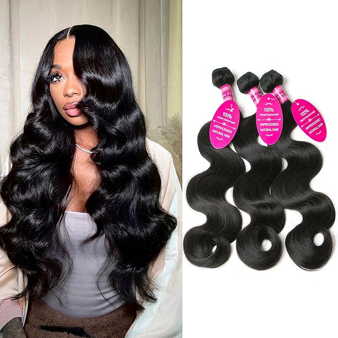 12A Human Hair Bundles 22 24 26 Inch Body Wave Bundles Human Hair 100% Unprocessed Brazilian Virgin Weave 3 Bundles