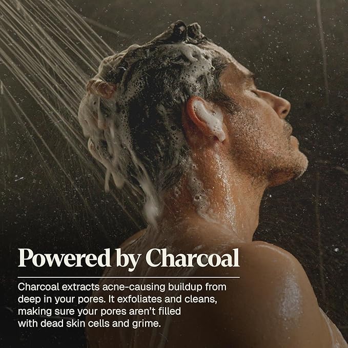 Black Wolf 2-Pack Mens Shampoo for Oily Hair, 12 Fl Oz - Charcoal-Infused Oil Control Shampoo with Moisturizing & Deep Cleansing Formula Hydrates & Nourishes Scalp - Daily Hair Care for Men