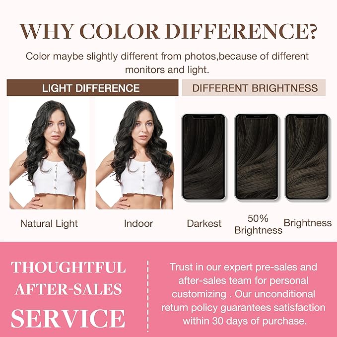 GOO GOO Clip in Hair Extensions Real Human Hair, Remy Human Hair Extensions Clip ins for Women, Natural Human Hair, 18inch 130g 7Pcs, 1C Mocha Brown