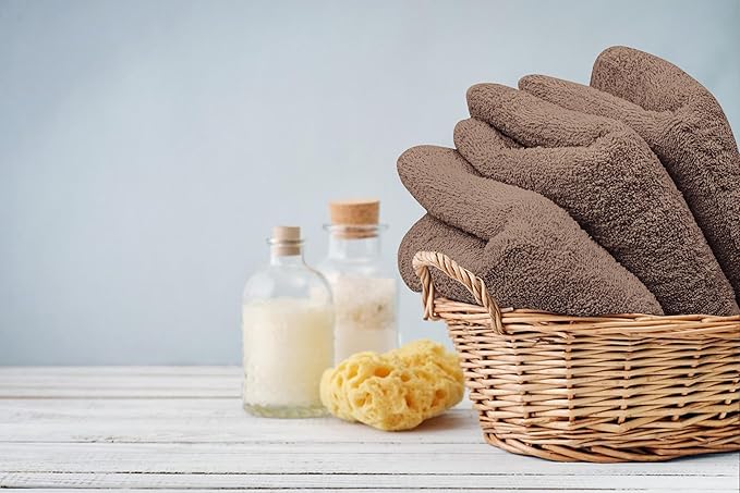 Softolle Premium 600 GSM Hand Towels –16" x 30”- 100% Combed Ring Spun Cotton Hand Towel - Pack of 6 Luxury Hand Towels - Highly Absorbent and Ultra Soft inches (Taupe)