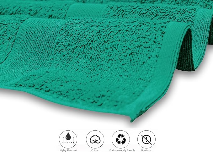 Softolle Luxury 8 Piece Towel Set, 2 Bath Towels 2 Hand Towels 4 Washcloths, Towels for Bathroom, Home, Spa & Gym - Highly Absorbent (Sea Green)