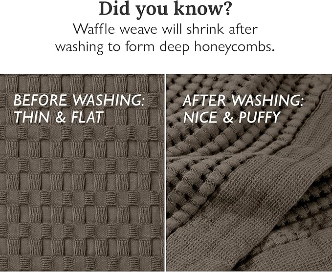 GILDEN TREE Waffle Bath Sheet Quick Dry Towel, Thin Luxury Bath Towels, Bath Sheets 40x80 Large Bath Towels, Modern Style (Stone)