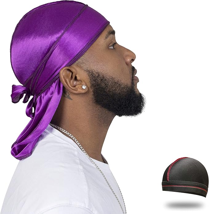 ForceWave Silky Durag for Men Wave Cap Satin Dorag for Men Women 360 Wave