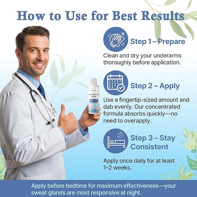 Aluminum Free Antiperspirant for Men and Women | Natural Deodorant for Sensitive Skin |72H Protection Against Sweat&Odor for Workouts, Heat & Stress | Plant-Based,Non-Irritating,Quick-Dry,Non-Staining