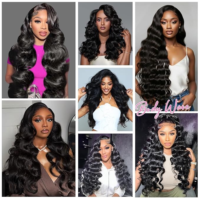 12A Body Wave Bundles Human Hair 18 Inch Human Hair Bundles 100% Unprocessed Brazilian Virgin Hair Extensions Quick Weave Natural Colour