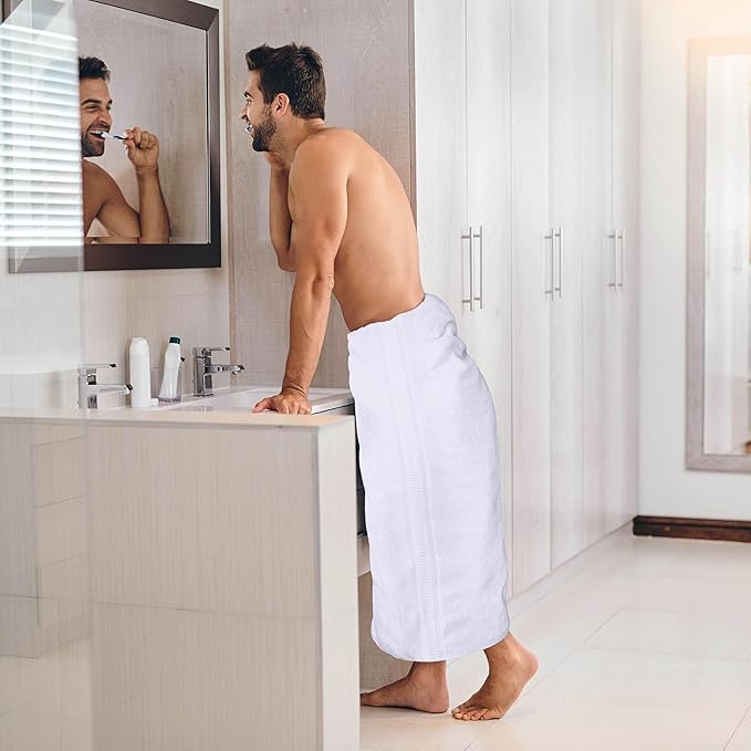 Utopia Towels Luxurious Jumbo Bath Sheet 2 Piece, 600 GSM, 35 by 70 Inches, 100% Ring Spun Cotton, Highly Absorbent and Quick Dry Extra Large Bath Towel, Super Soft Towel, White