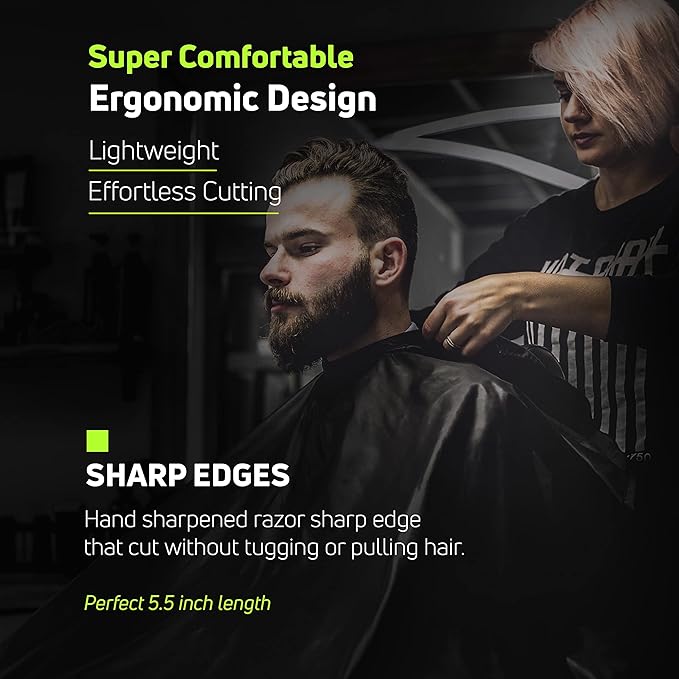 Suvorna Hair Cutting Scissors and Thinning Shears Set - Professional Hair Scissors Set - Barber Scissors and Accessories - Made with 420C Japanese Stainless Steel and Extremely Razor Sharp Edge.