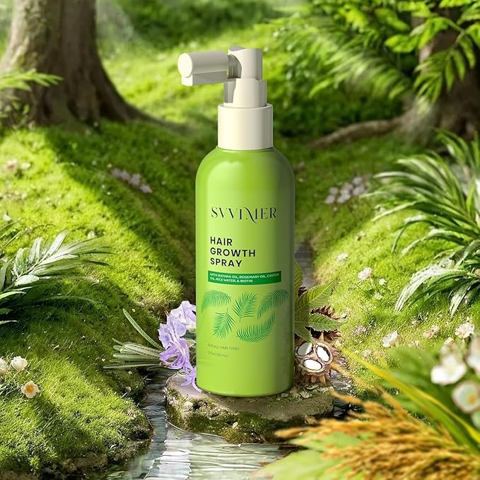 Svvimer Hair Growth Serum Spray - with Rosemary Batana Oil Biotin for Hair Loss and Thinning - Thicker Fuller Longer - for Women and Men 2.7 Fl Oz (Pack of 1)