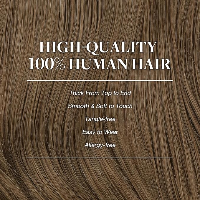 GOO GOO Clip in Hair Extensions Real Human Hair, Remy Human Hair Extensions Clip ins for Women, Natural Human Hair, 22inch 150g 9Pcs, 5 Light Ash Brown