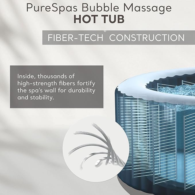 INTEX PureSpa 4 Person Bubble Massage Inflatable Hot Tub Spa Bundled with Battery Powered Multicolor LED Light, and Adjustable Headrest (2 Pack)
