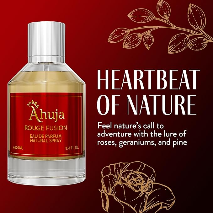 AHUJA Rouge Fusion Unisex Eau De Parfum 3.4 fl oz