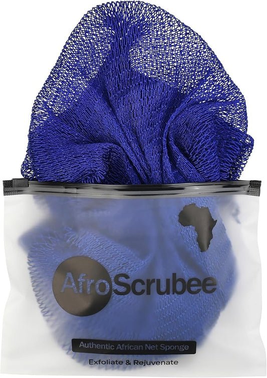 Authentic African Net Sponge Exfoliating Bath Sponge (Royal Blue)