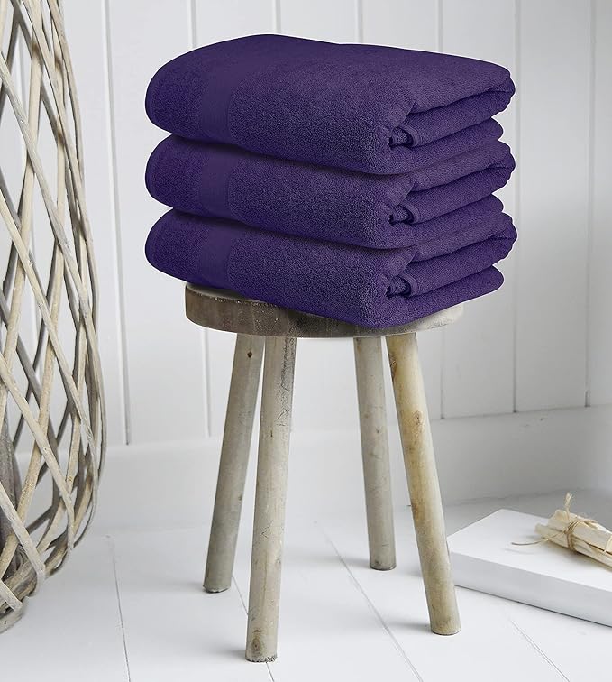 Softolle Luxury Bath Towels Set of 4 (27” x 54”) | Towels for Bathroom | Super Soft | Highly Absorbent Towels for Home, Spa, Gym (Purple)