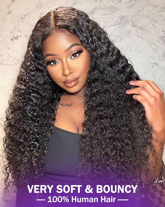 9x6 SKINLIKE Real HD Lace Closure Wig, Water Wave 180% Density 0.10mm Ultra-thin Swiss Lace Pre-plucked Bleached Small Knots With Baby Hair Glueless Wigs Human Hair Wigs 20 Inch