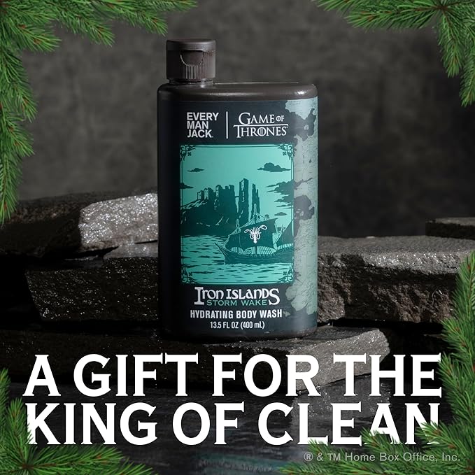 Every Man Jack Game of Thrones Collectors Body Wash - Iron Islands - Storm Wake Scent - 13.5 oz (Pack of 2)